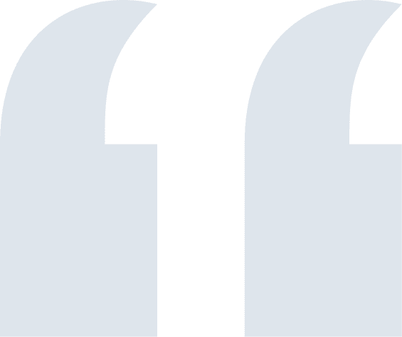 Black quotation mark on white background.