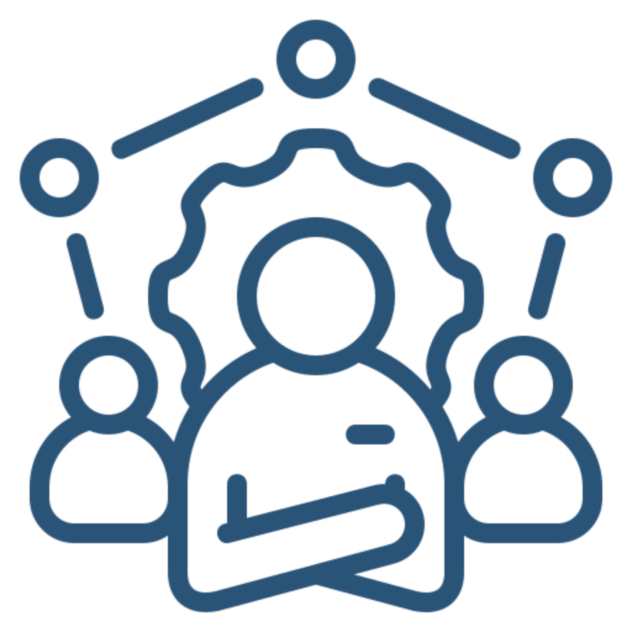 Team collaboration and leadership icon.