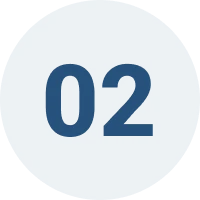 Number 02 on dark circular background.